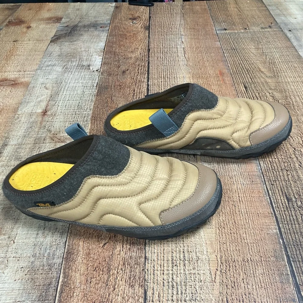 Teva ReEmber Quilted Slip On Camp Shoes Tan Brown 1129596 Mens 7 Womens 9